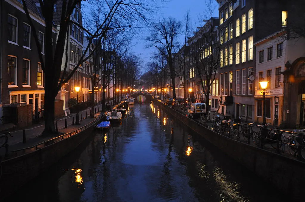 The Iconic Canal Party Scene on Prinsengracht in Amsterdam