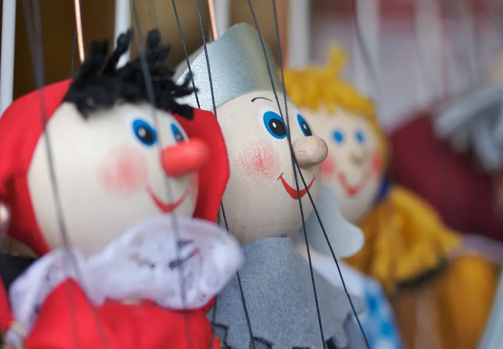 Hand-Painted Wooden Toys and Puppets in Prague